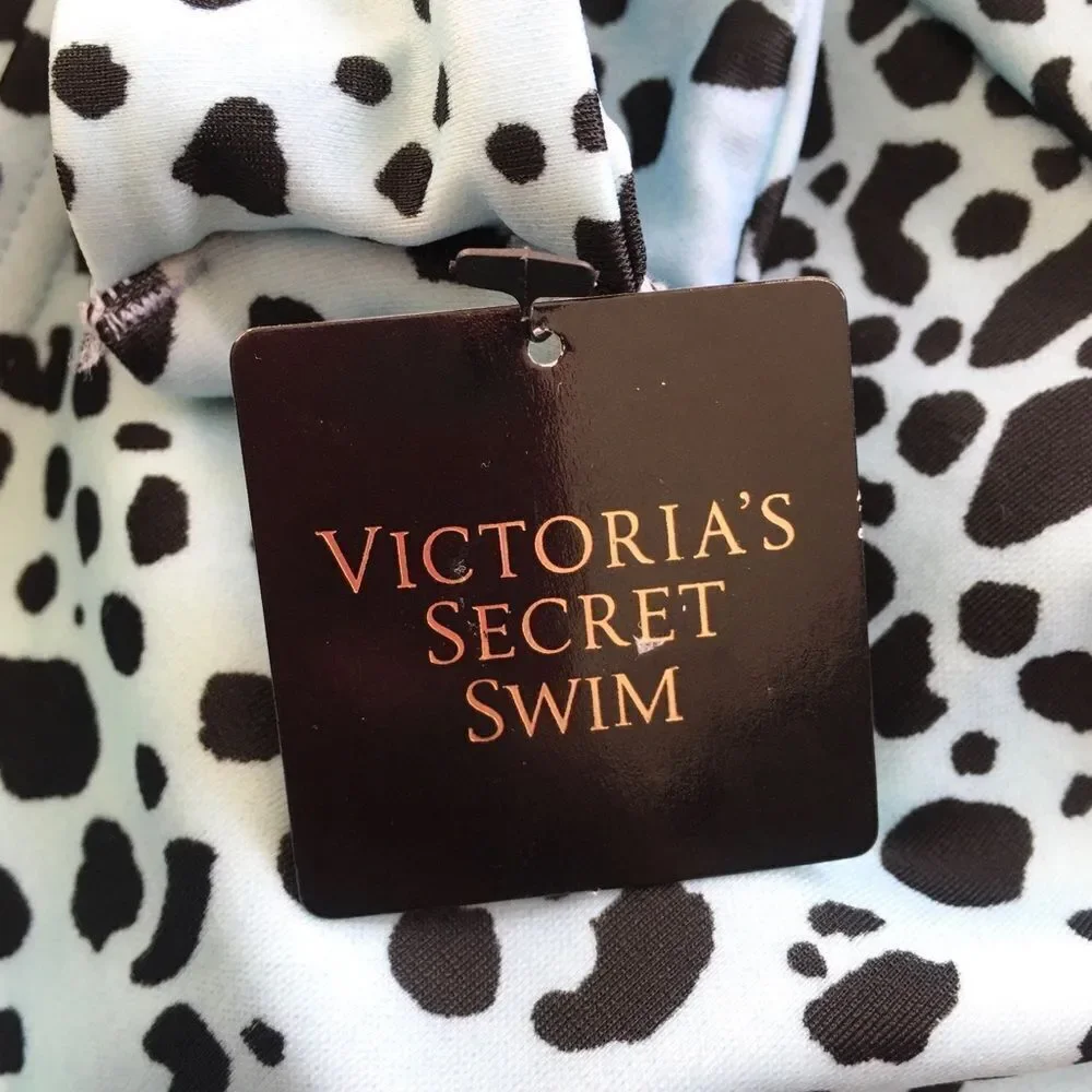 🆕Victoria’s Secret Swim Leopard Print Blue Bikini Bottom